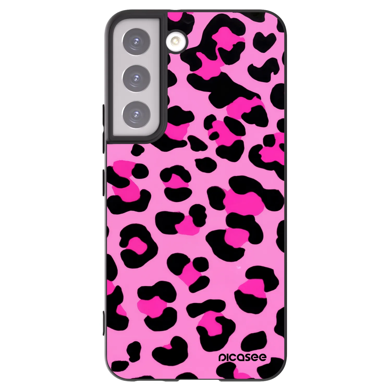 Picasee fekete szilikon tok az alábbi mobiltelefonokra Samsung Galaxy S22 5G - Pink Tiger