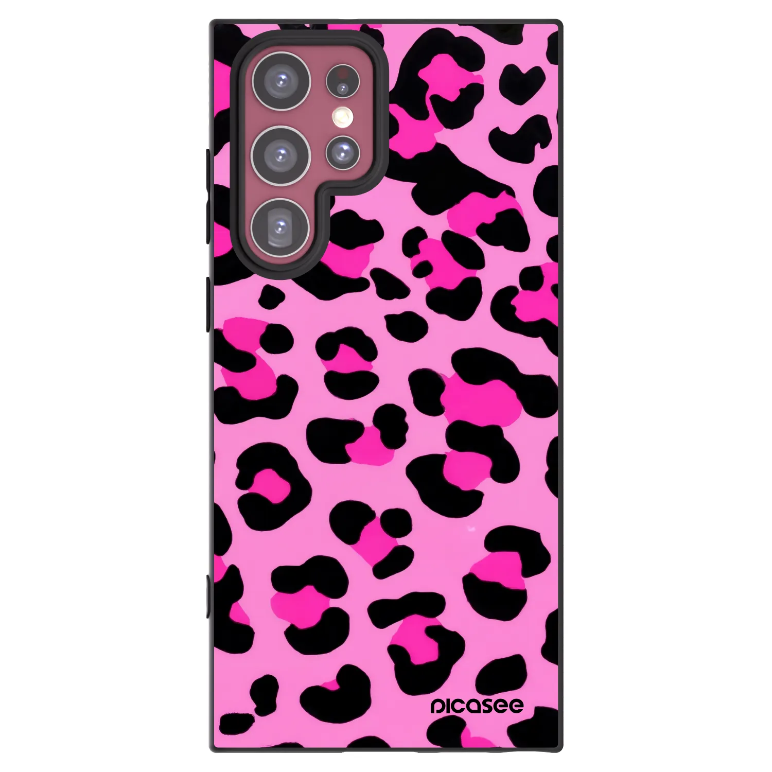Picasee fekete szilikon tok az alábbi mobiltelefonokra Samsung Galaxy S22 Ultra 5G - Pink Tiger