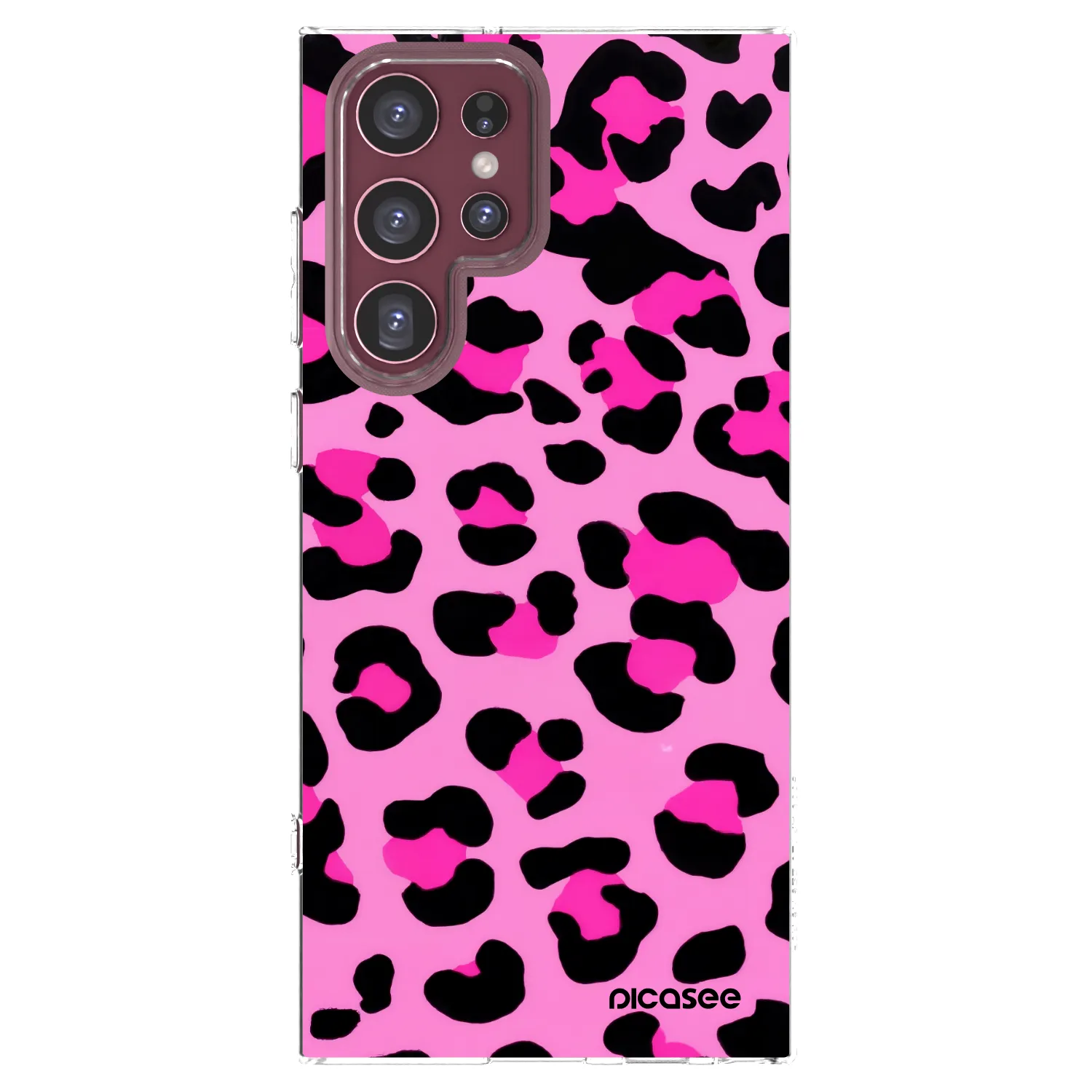 Picasee átlátszó szilikon tok az alábbi mobiltelefonokra Samsung Galaxy S22 Ultra 5G - Pink Tiger
