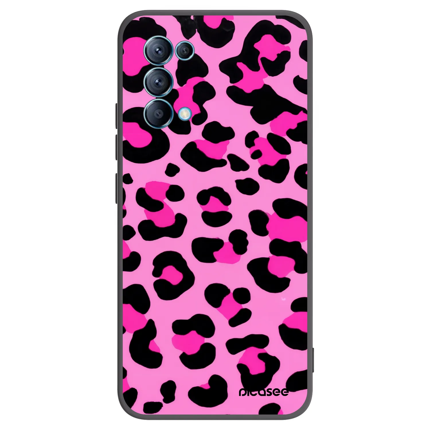 Picasee fekete szilikon tok az alábbi mobiltelefonokra OPPO Reno 5 5G - Pink Tiger