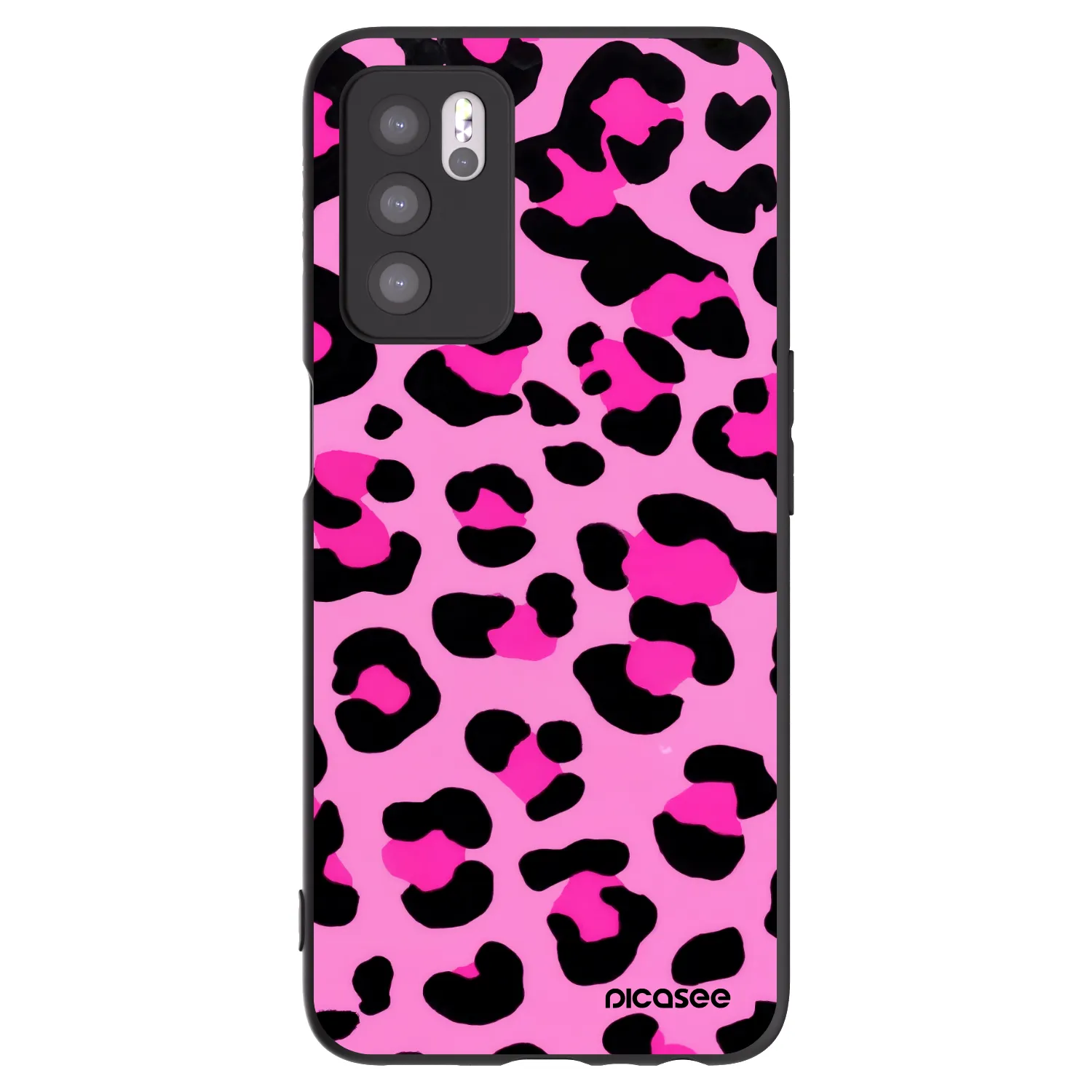 Picasee fekete szilikon tok az alábbi mobiltelefonokra OPPO A16s - Pink Tiger