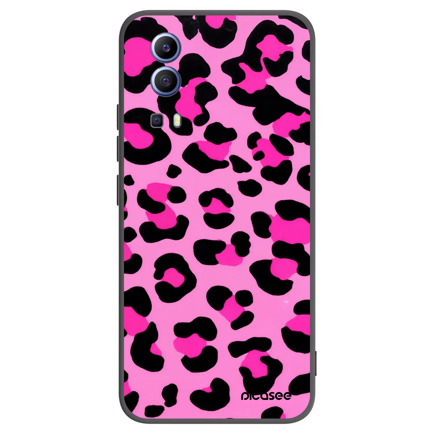 Picasee fekete szilikon tok az alábbi mobiltelefonokra Vivo Y52 5G - Pink Tiger