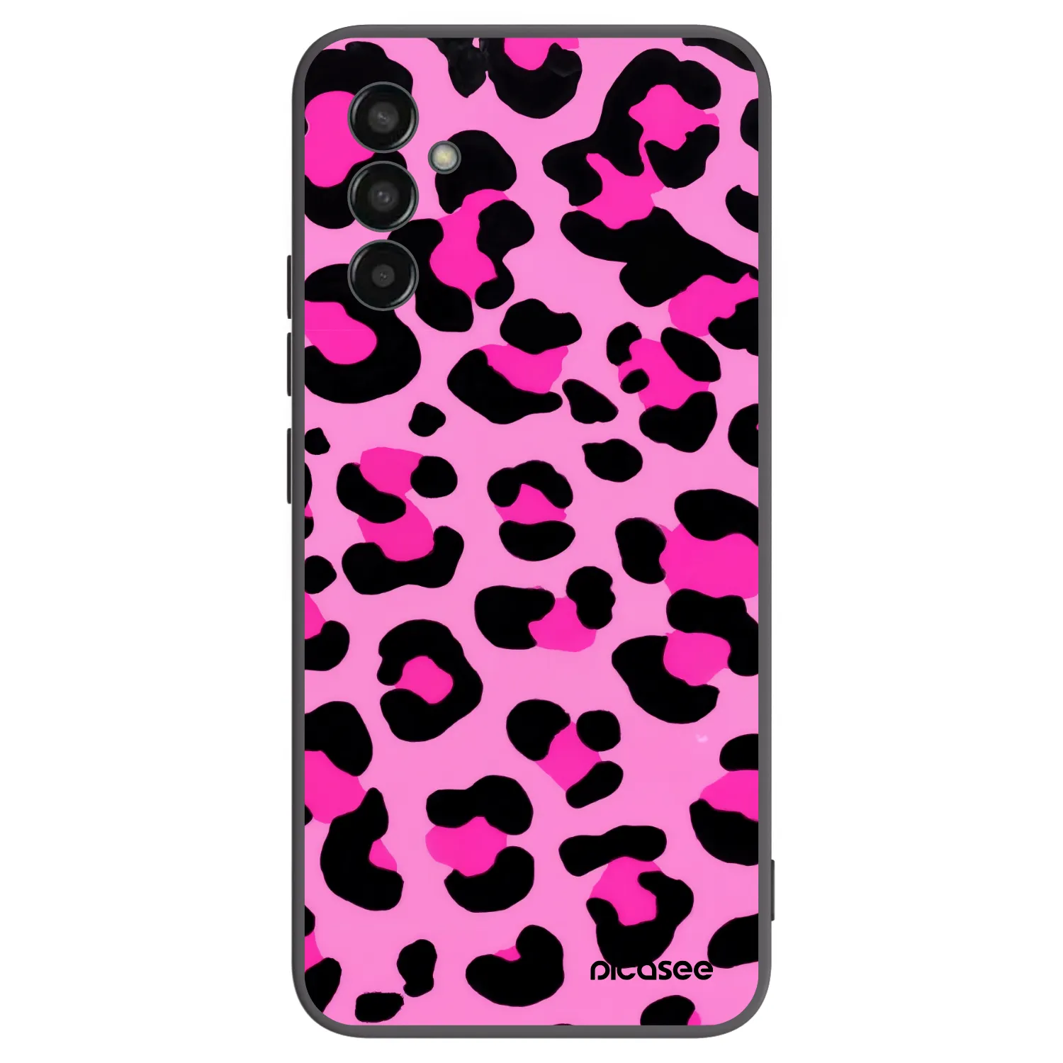 Picasee fekete szilikon tok az alábbi mobiltelefonokra Samsung Galaxy M13 M135F - Pink Tiger