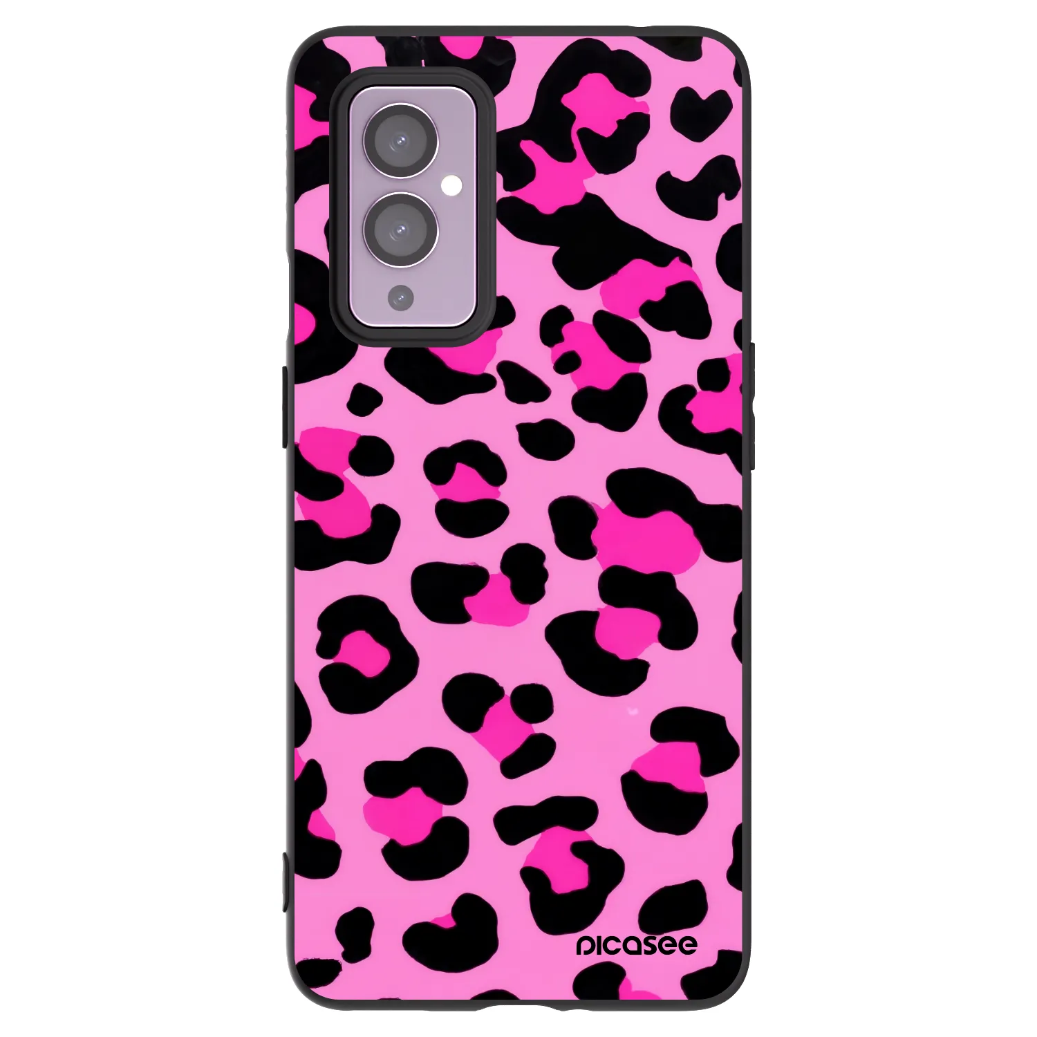 Picasee fekete szilikon tok az alábbi mobiltelefonokra OnePlus 9 - Pink Tiger