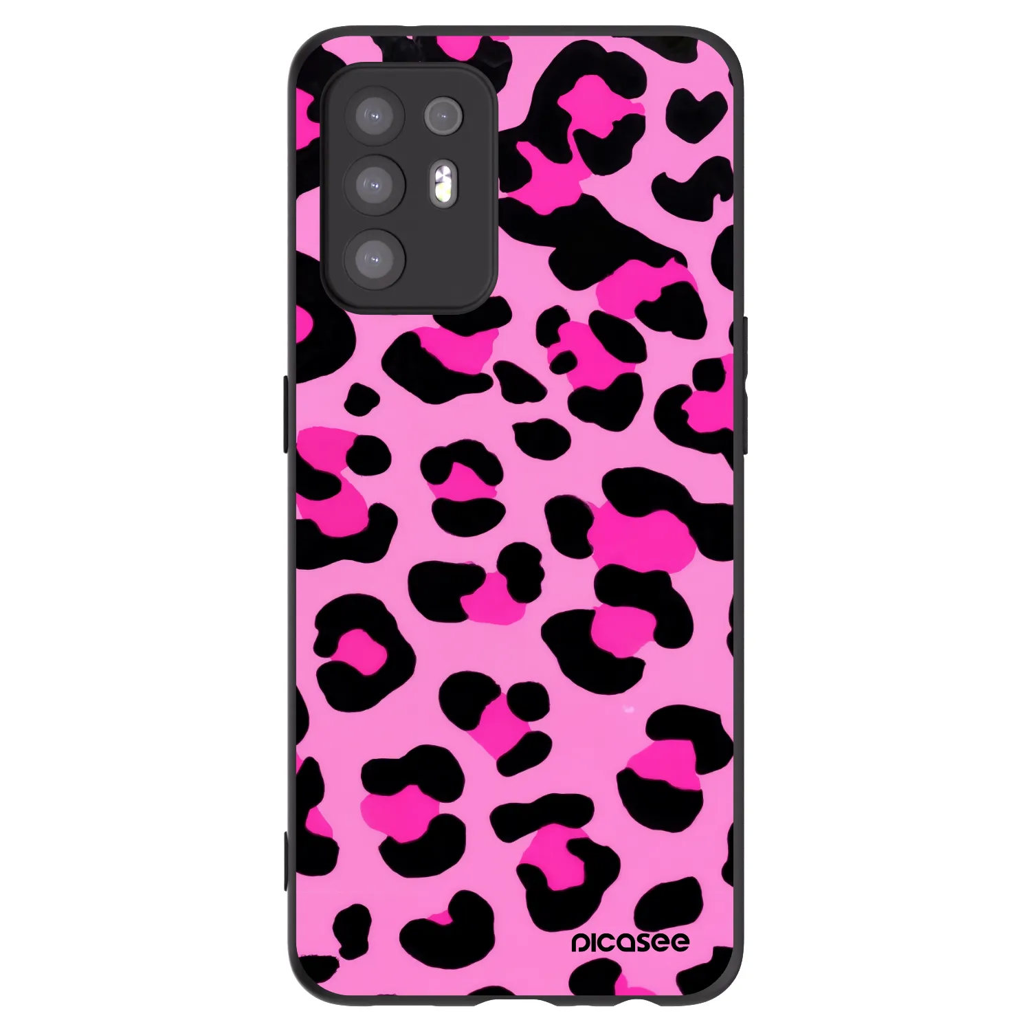 Picasee fekete szilikon tok az alábbi mobiltelefonokra OPPO A94 5G - Pink Tiger