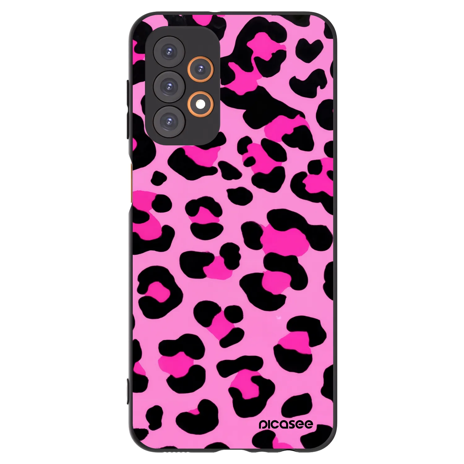 Picasee fekete szilikon tok az alábbi mobiltelefonokra Samsung Galaxy A23 A235F 4G - Pink Tiger