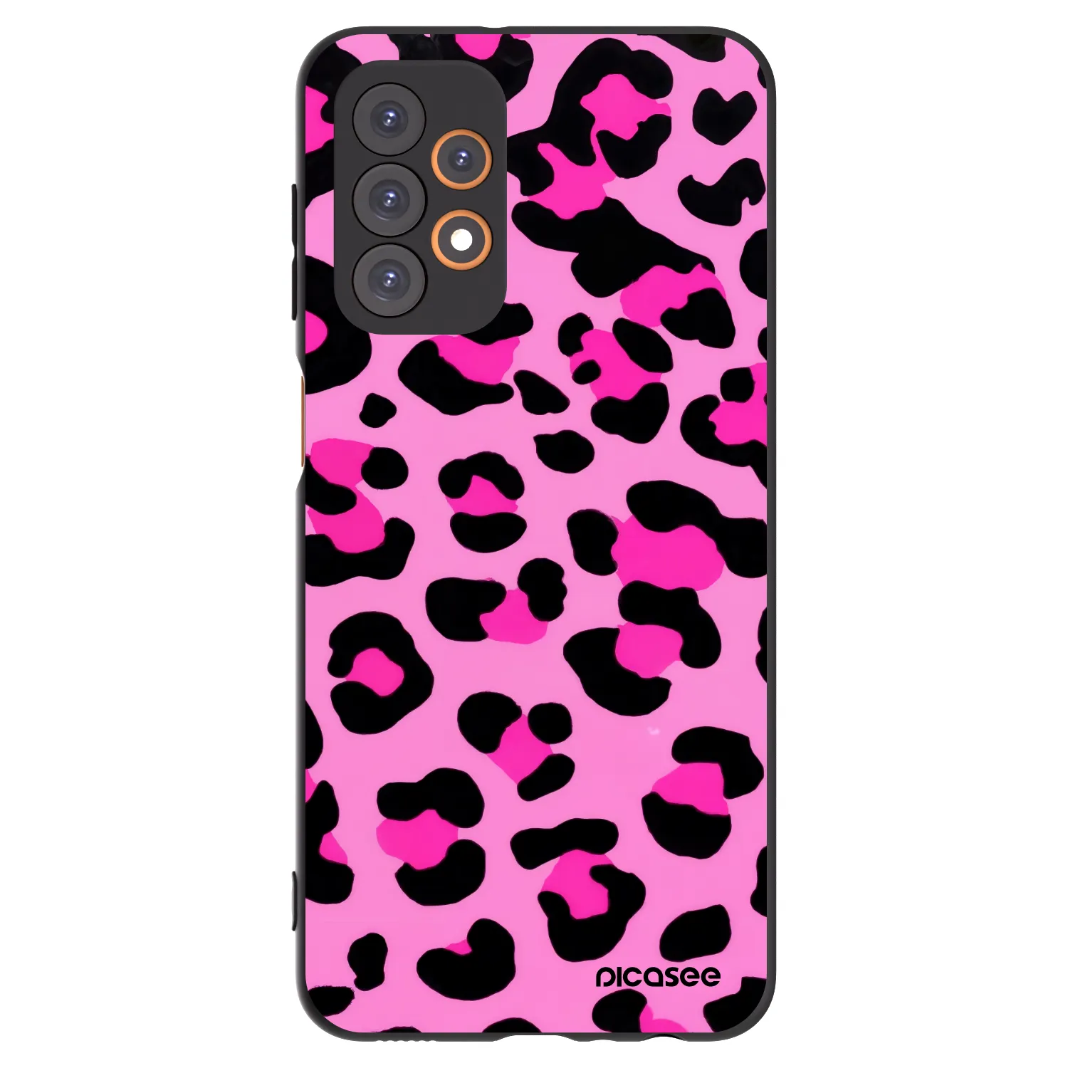 Picasee fekete szilikon tok az alábbi mobiltelefonokra Samsung Galaxy A23 A236B 5G - Pink Tiger
