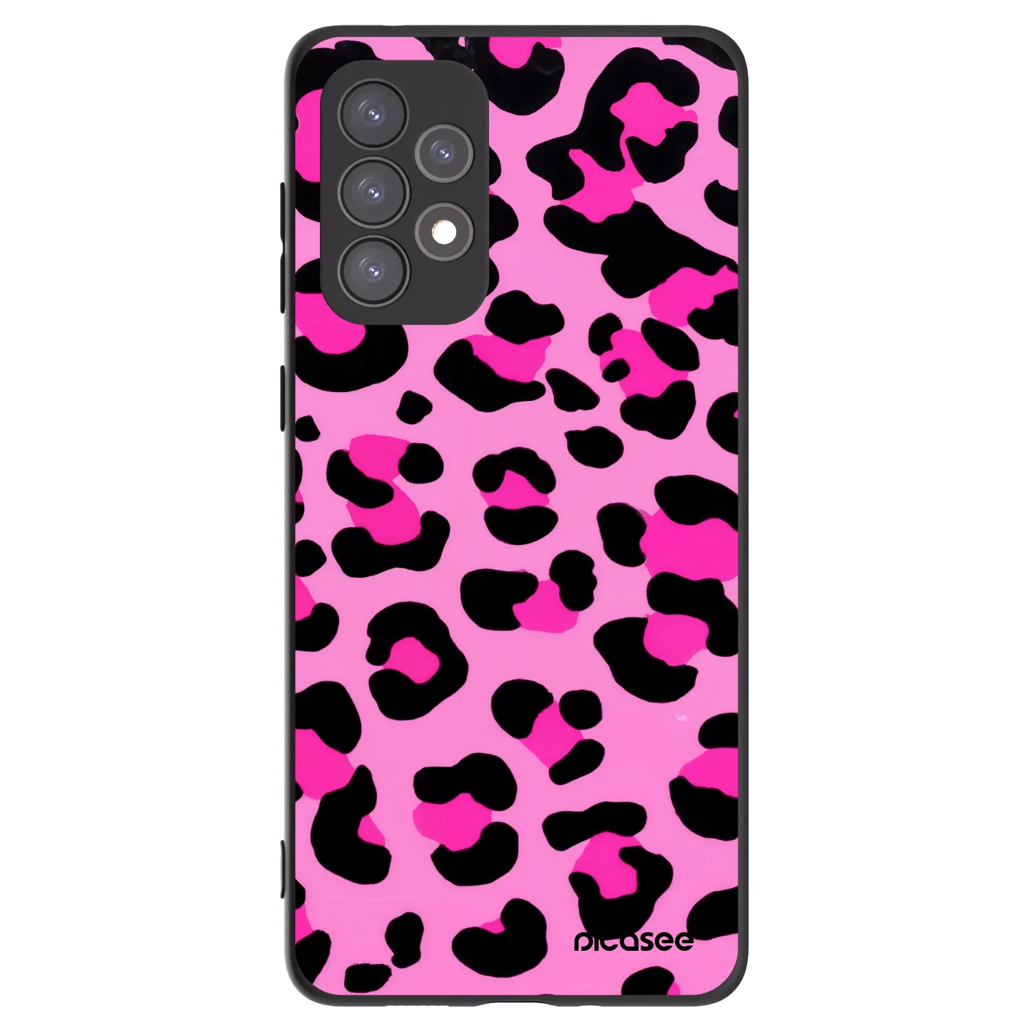 Picasee fekete szilikon tok az alábbi mobiltelefonokra Samsung Galaxy A73 5G - Pink Tiger