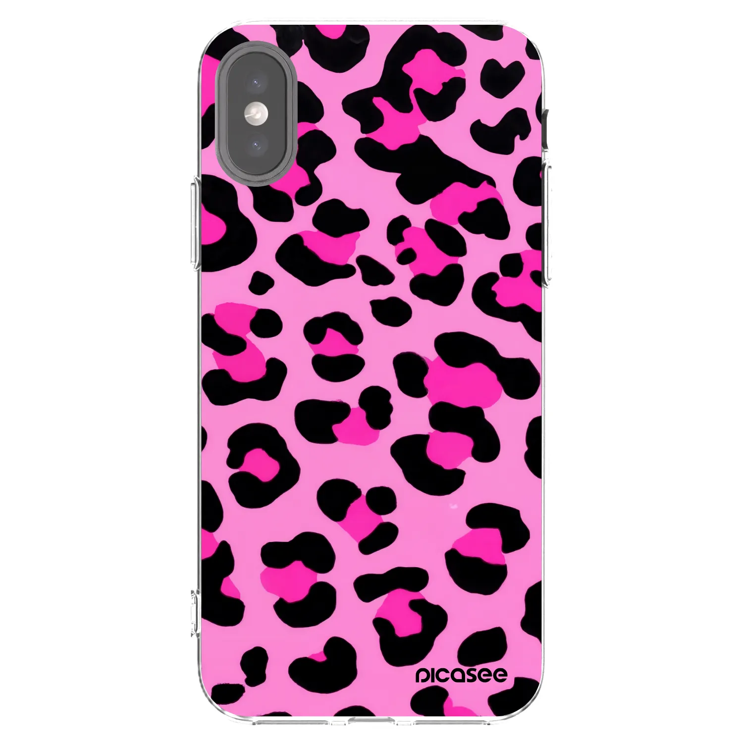 Picasee átlátszó szilikon tok az alábbi mobiltelefonokra Apple iPhone X/XS - Pink Tiger