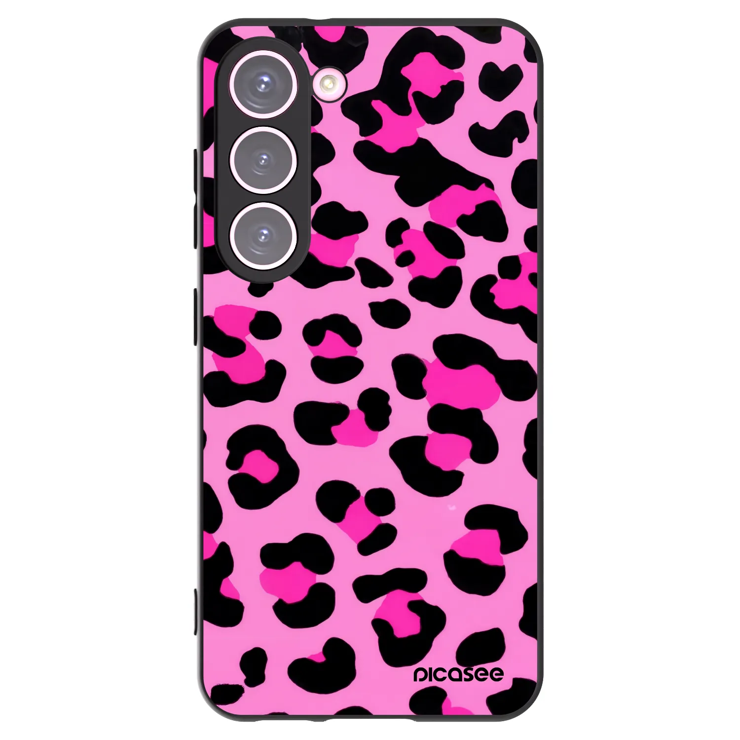 Picasee fekete szilikon tok az alábbi mobiltelefonokra Samsung Galaxy S23 5G - Pink Tiger