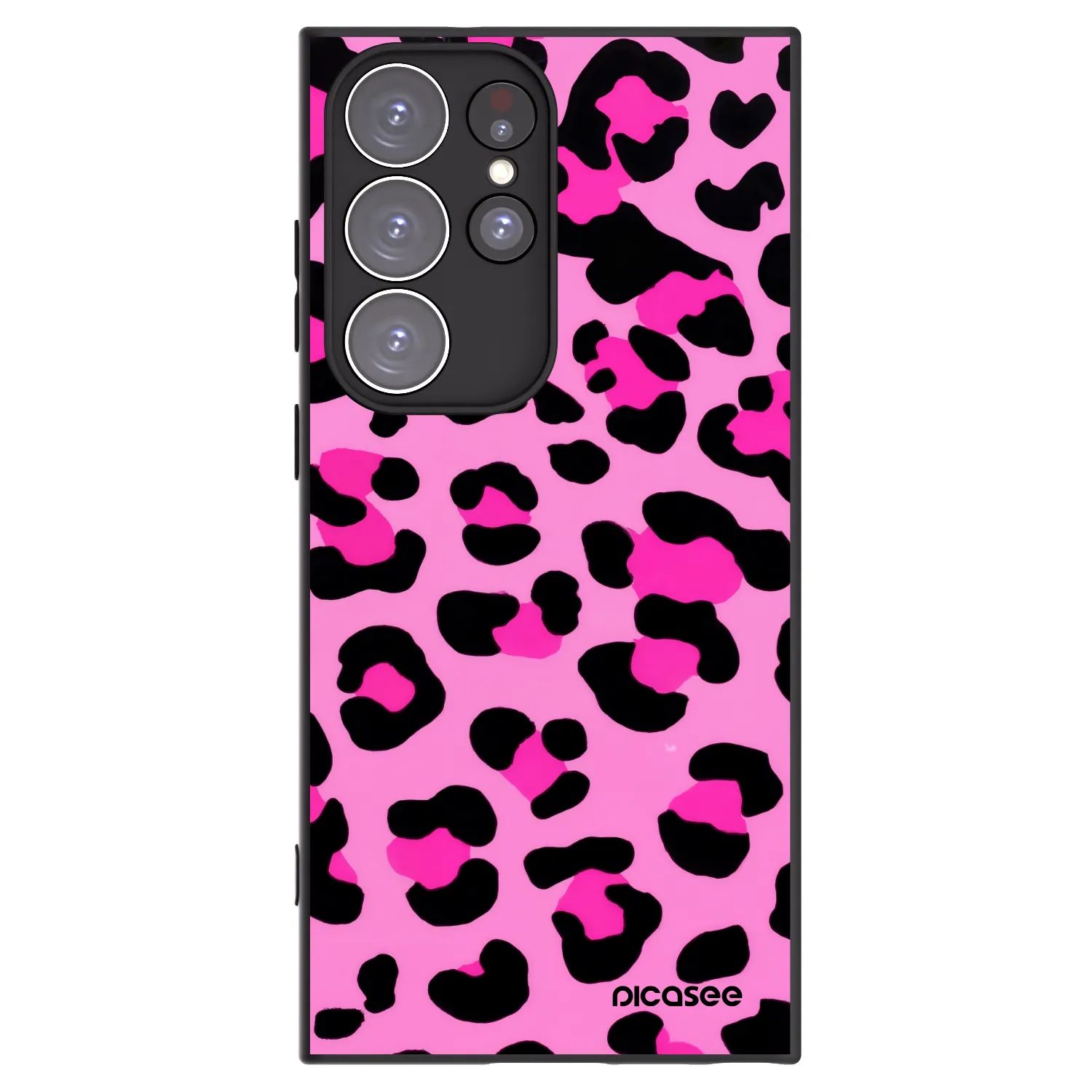 Picasee fekete szilikon tok az alábbi mobiltelefonokra Samsung Galaxy S23 Ultra 5G - Pink Tiger