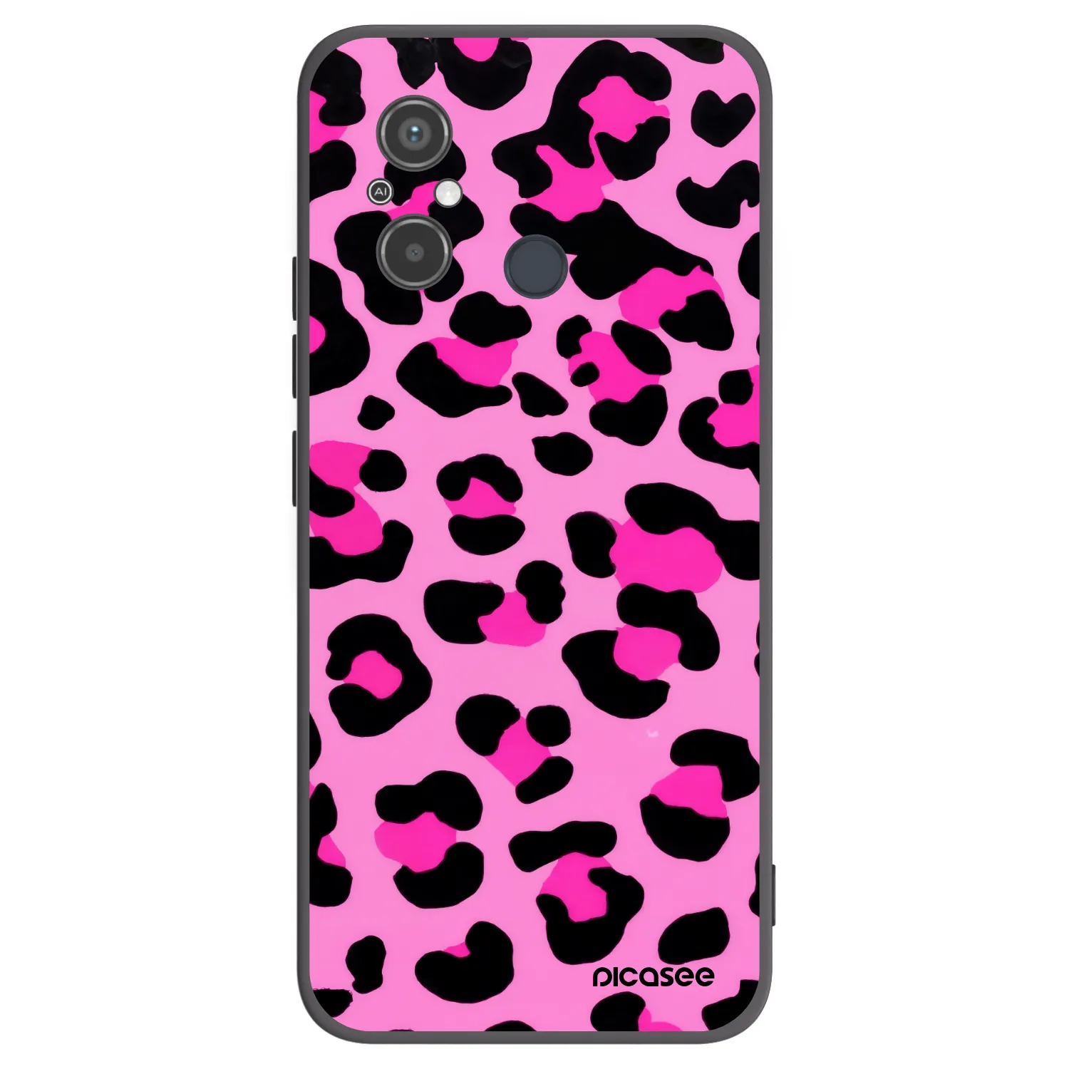 Picasee fekete szilikon tok az alábbi mobiltelefonokra Xiaomi Redmi 12C - Pink Tiger