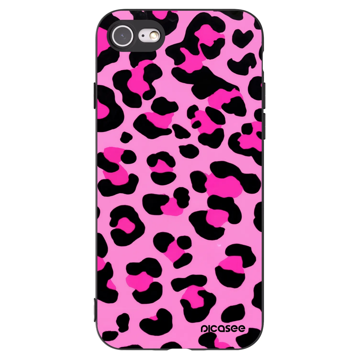 Picasee fekete szilikon tok az alábbi mobiltelefonokra Apple iPhone 7 - Pink Tiger