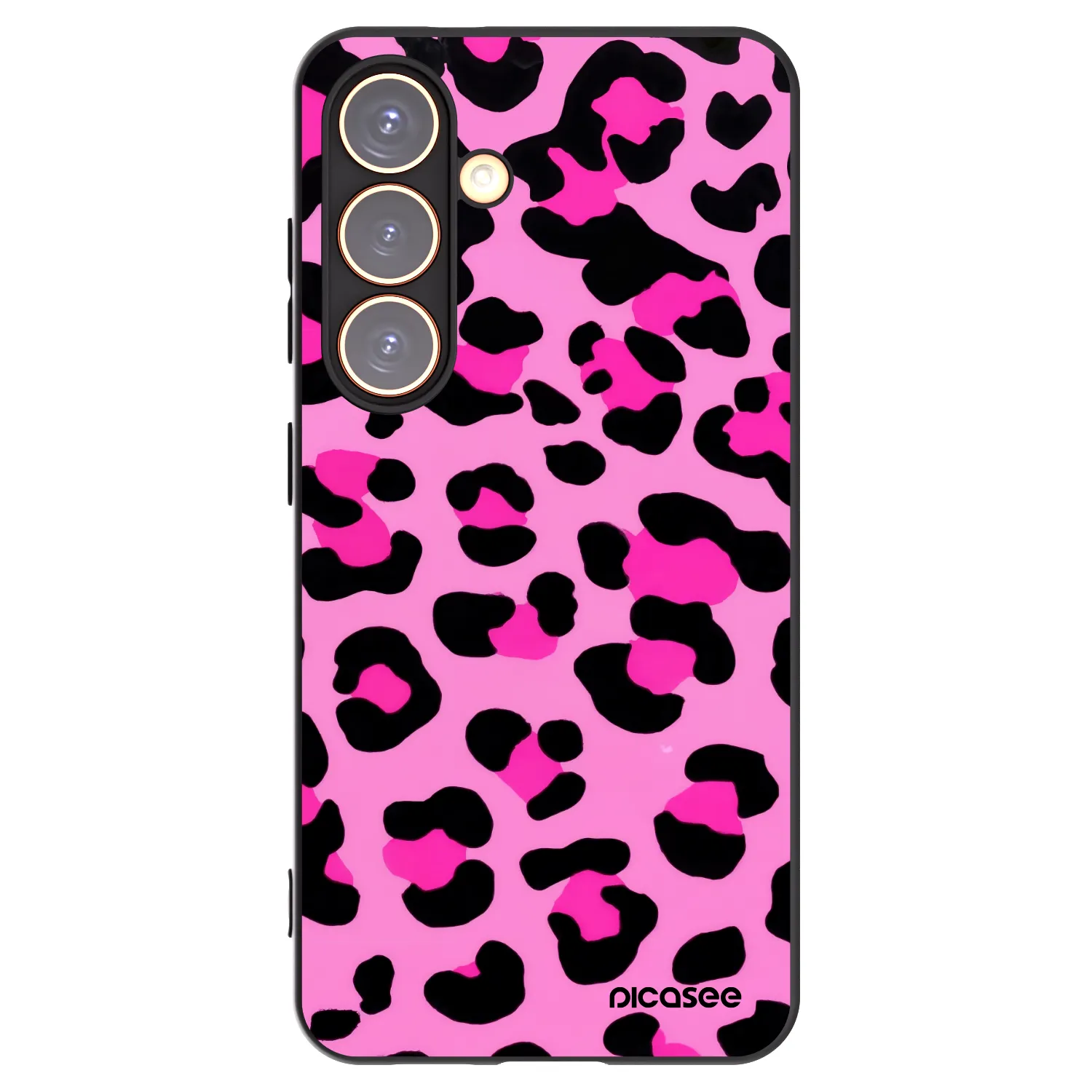 Picasee fekete szilikon tok az alábbi mobiltelefonokra Samsung Galaxy S24 S921B 5G - Pink Tiger