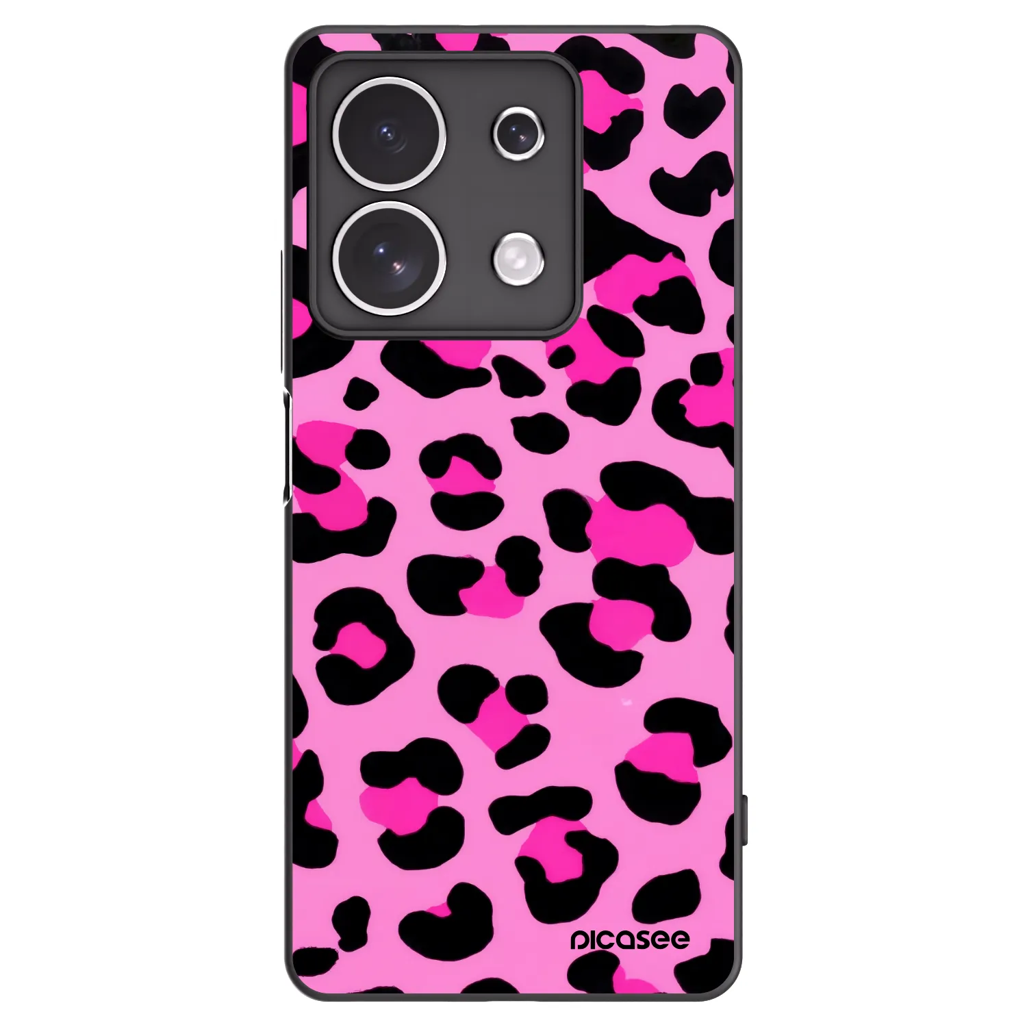 Picasee fekete szilikon tok az alábbi mobiltelefonokra Xiaomi Redmi Note 13 4G - Pink Tiger