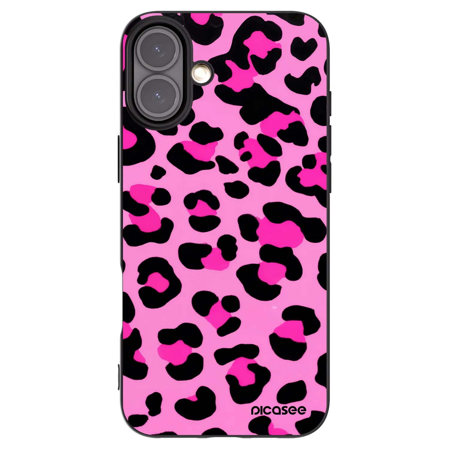 Picasee fekete szilikon tok az alábbi mobiltelefonokra Apple iPhone 16 Plus - Pink Tiger