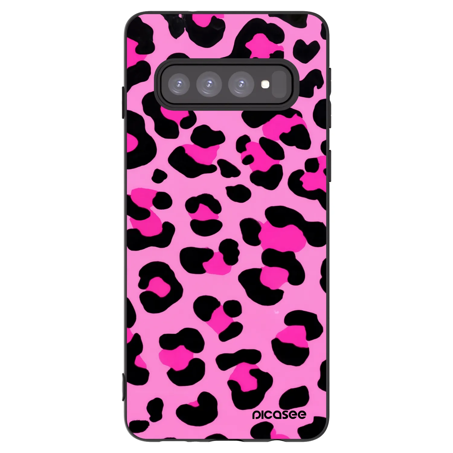 Picasee fekete szilikon tok az alábbi mobiltelefonokra Samsung Galaxy S10 G973 - Pink Tiger