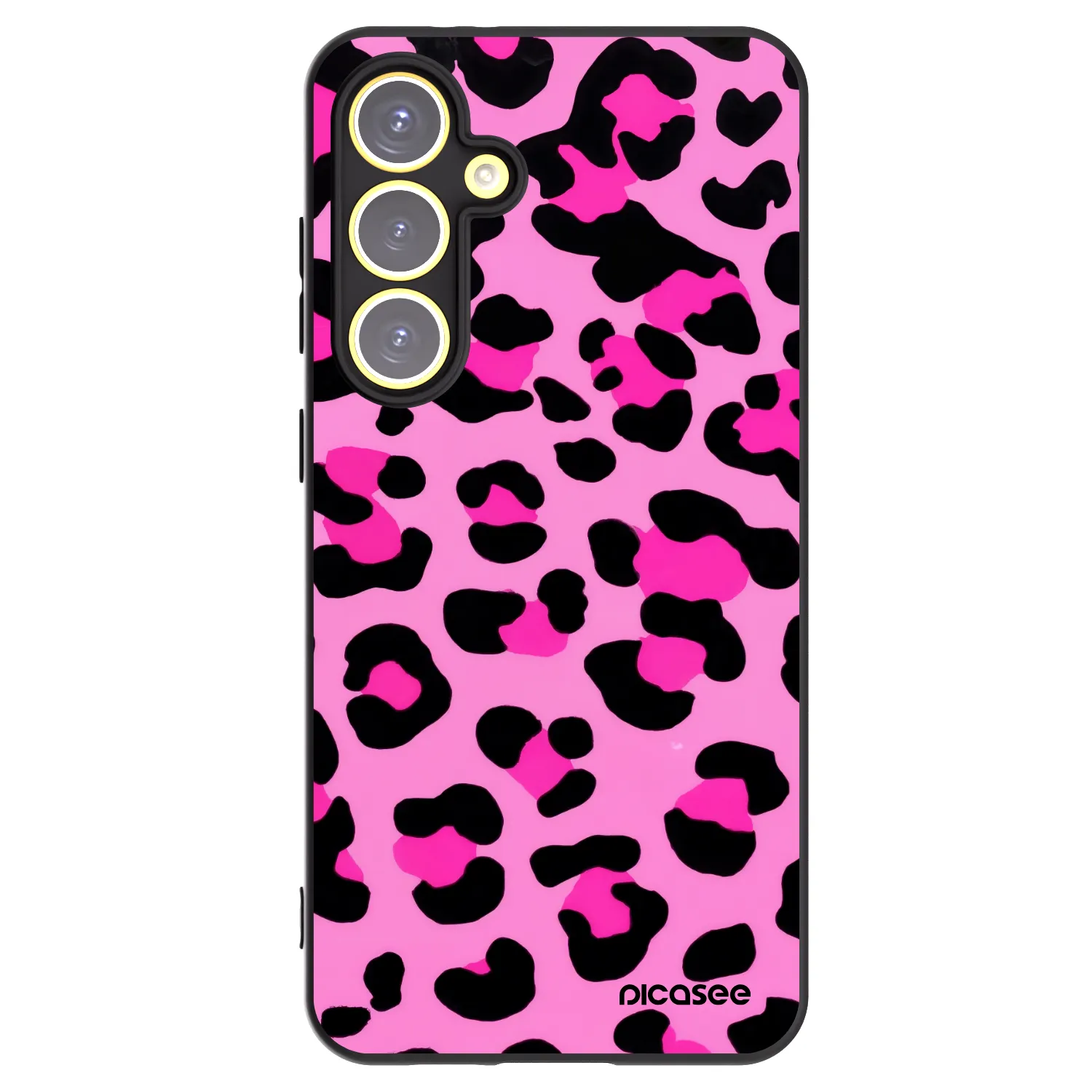 Picasee fekete szilikon tok az alábbi mobiltelefonokra Samsung Galaxy S24 FE S721B - Pink Tiger
