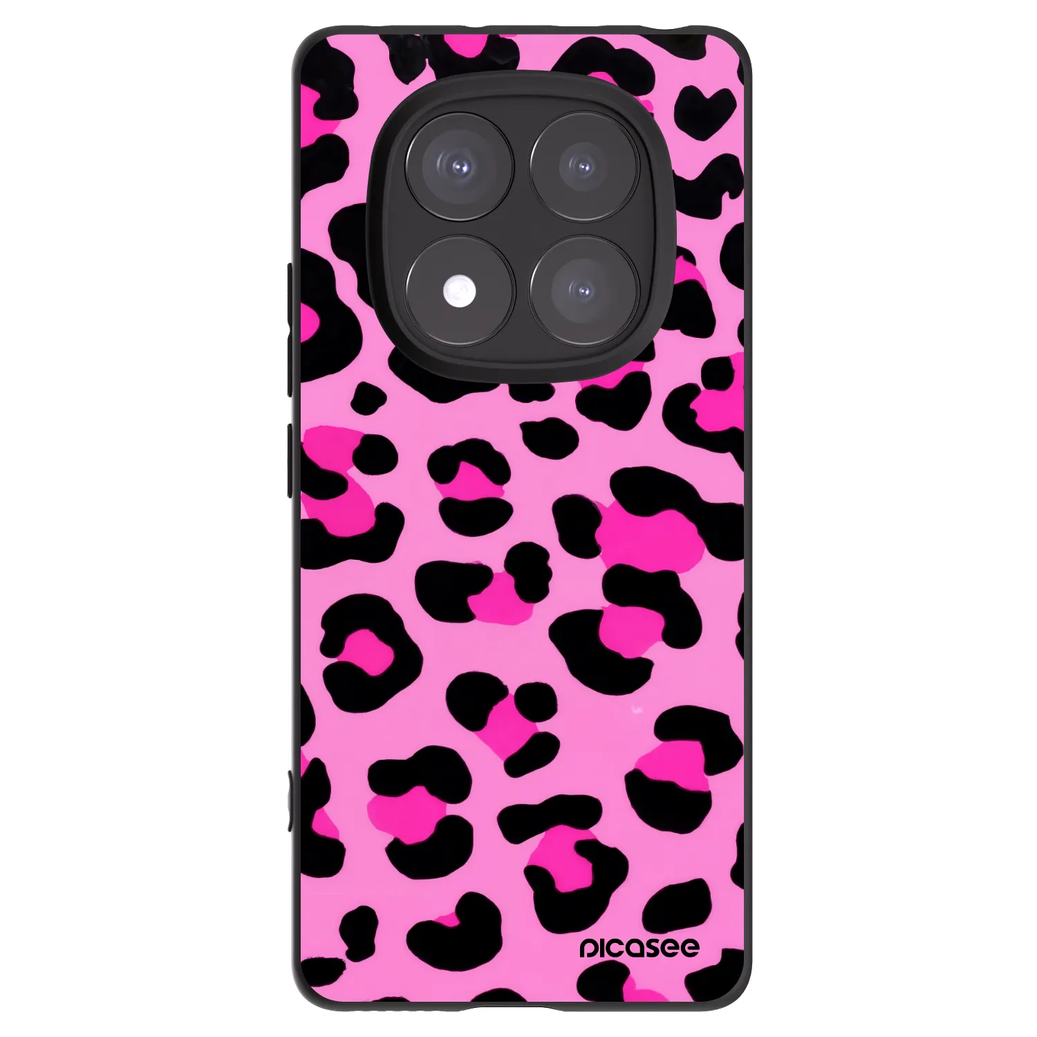 Picasee fekete szilikon tok az alábbi mobiltelefonokra Xiaomi Redmi Note 14 Pro 5G - Pink Tiger