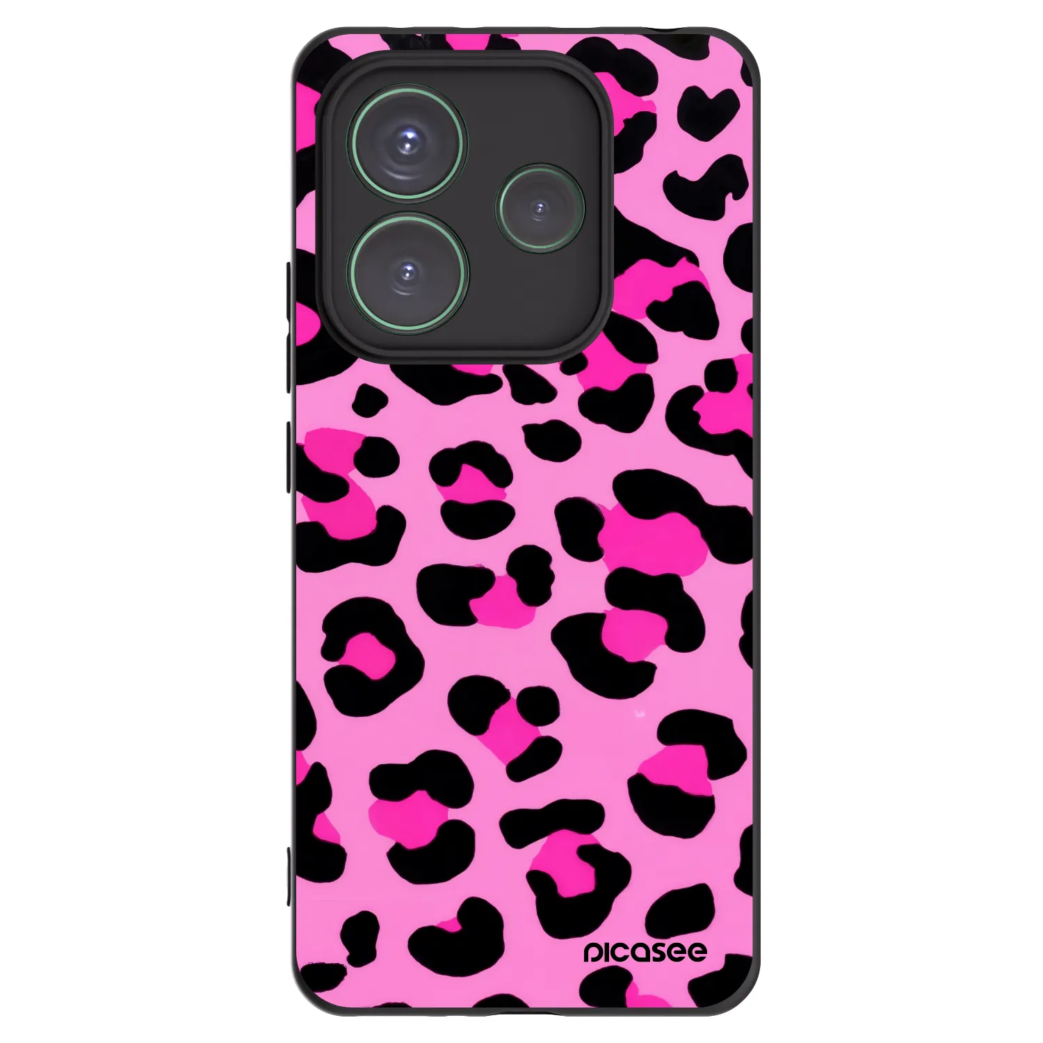 Picasee fekete szilikon tok az alábbi mobiltelefonokra Xiaomi Redmi Note 14 5G - Pink Tiger