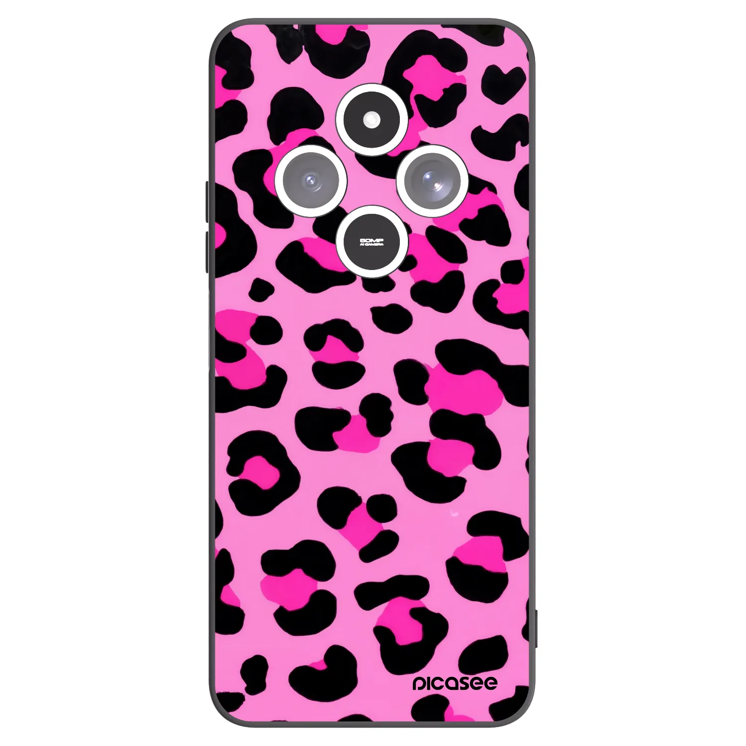 Picasee fekete szilikon tok az alábbi mobiltelefonokra Xiaomi Redmi 14C - Pink Tiger