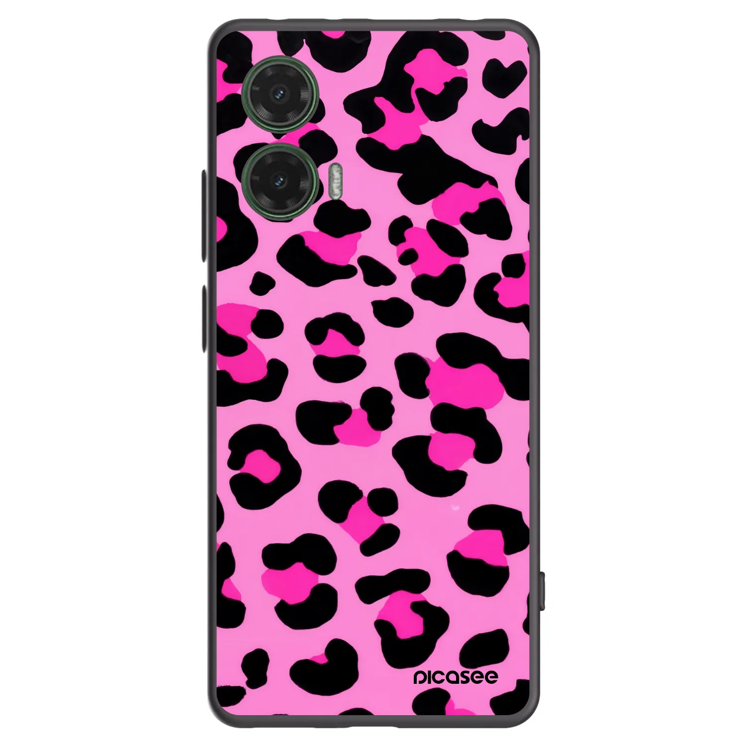 Picasee fekete szilikon tok az alábbi mobiltelefonokra Motorola Moto G35 5G - Pink Tiger