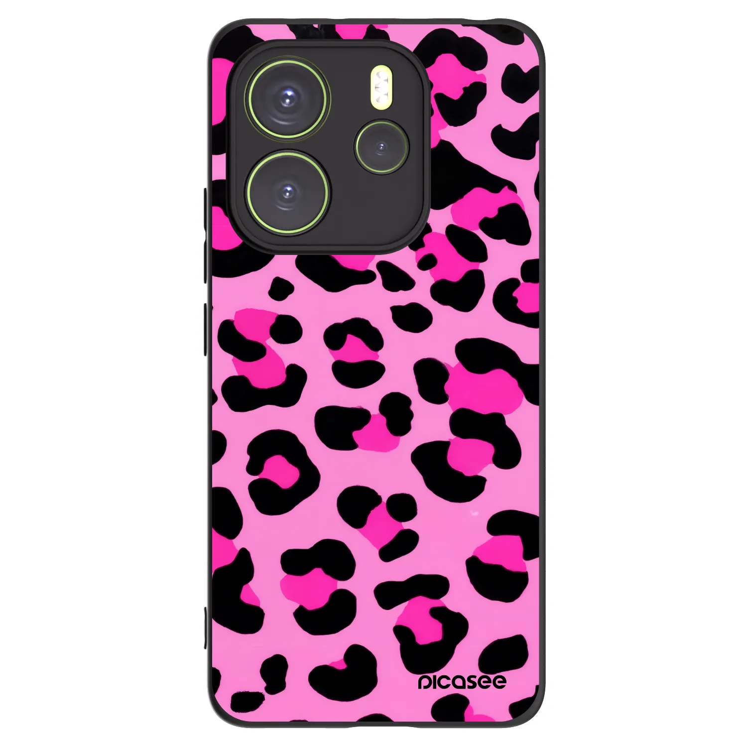 Picasee fekete szilikon tok az alábbi mobiltelefonokra Xiaomi Redmi Note 14 4G - Pink Tiger