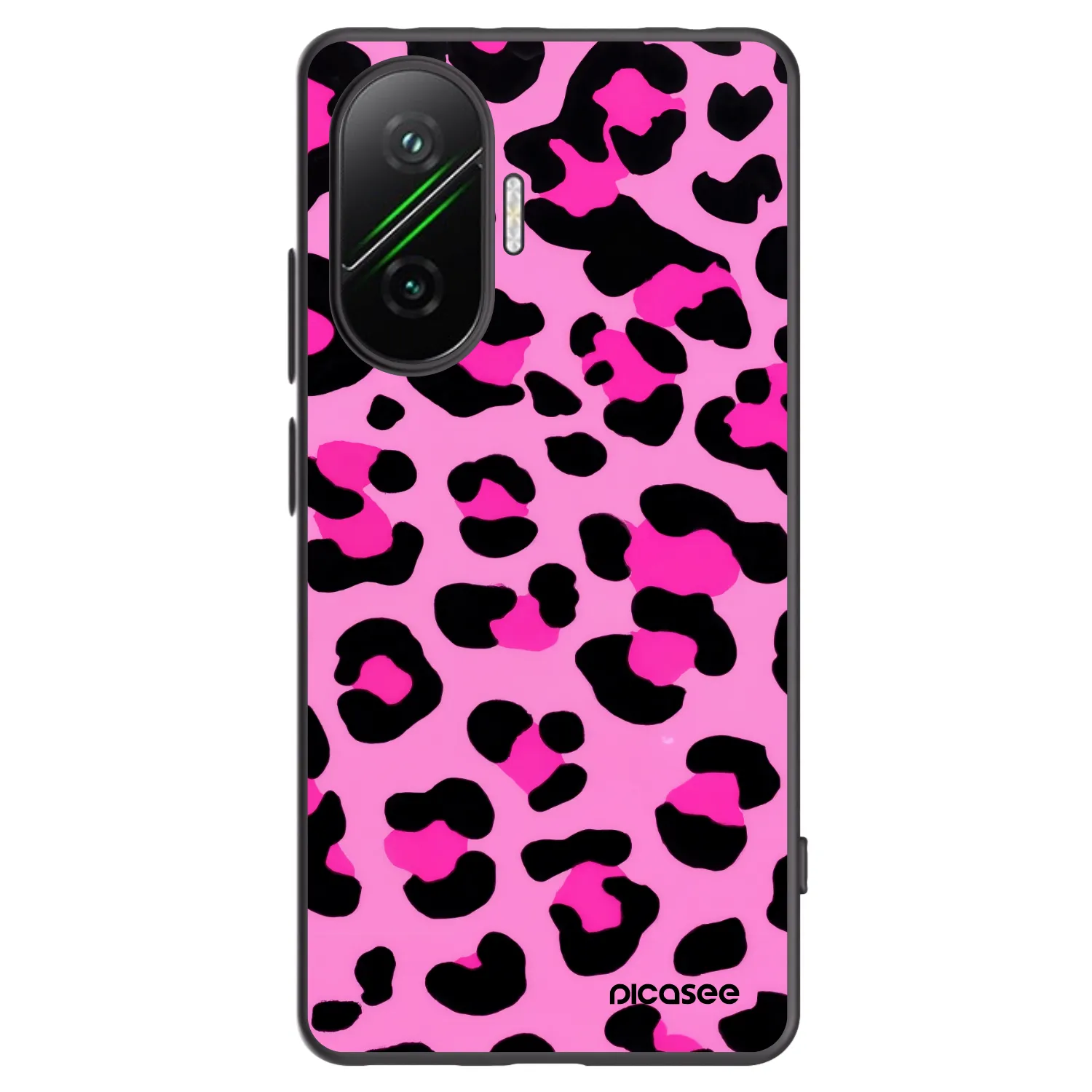 Picasee fekete szilikon tok az alábbi mobiltelefonokra Xiaomi Poco F7 5G - Pink Tiger
