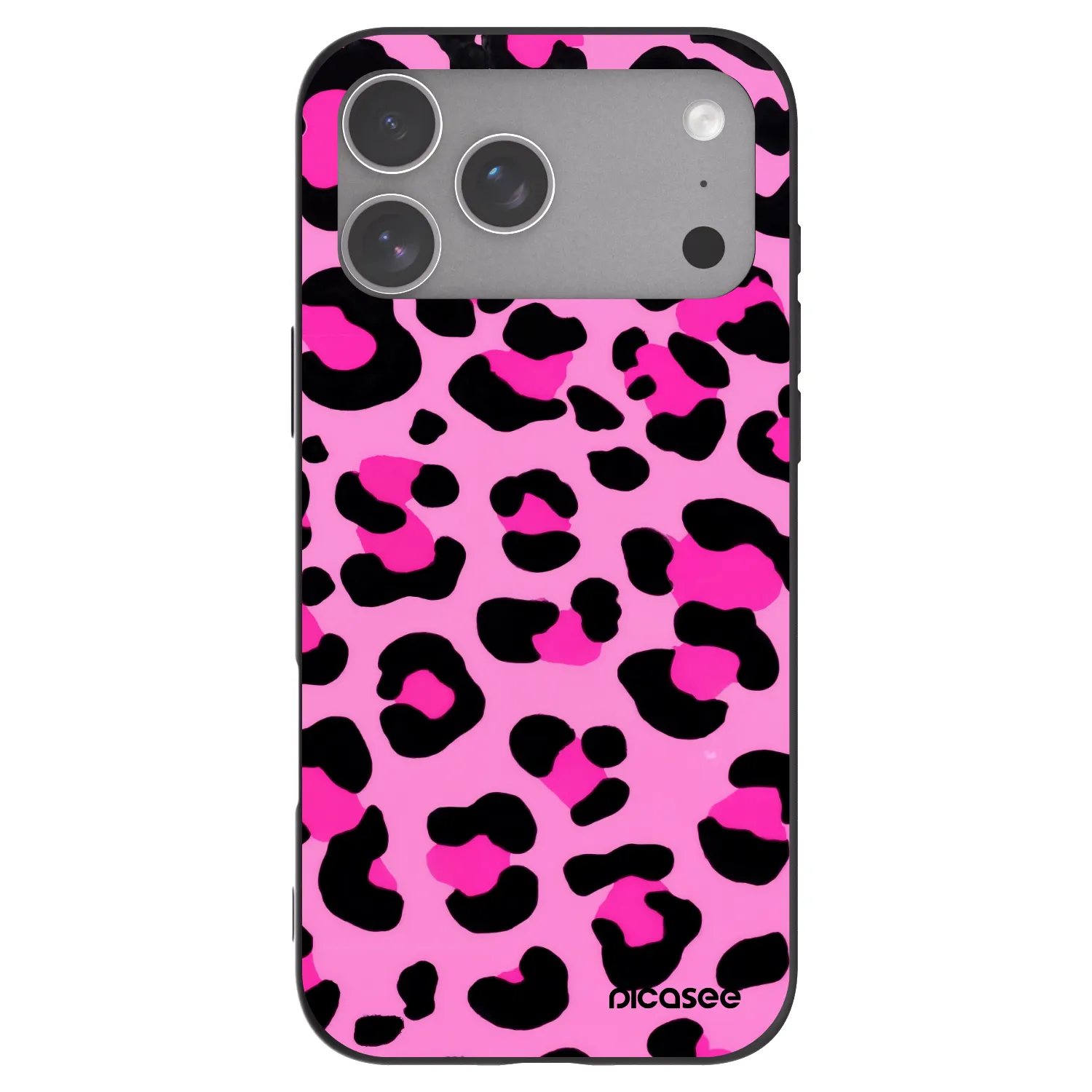 Picasee fekete szilikon tok az alábbi mobiltelefonokra Apple iPhone 18 Pro Max - Pink Tiger