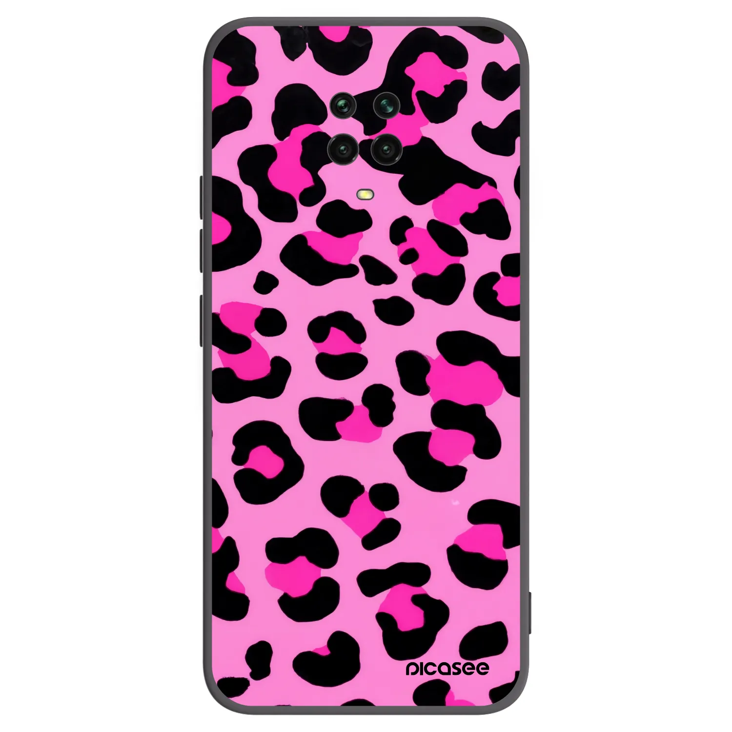 Picasee fekete szilikon tok az alábbi mobiltelefonokra Xiaomi Redmi Note 9 Pro - Pink Tiger