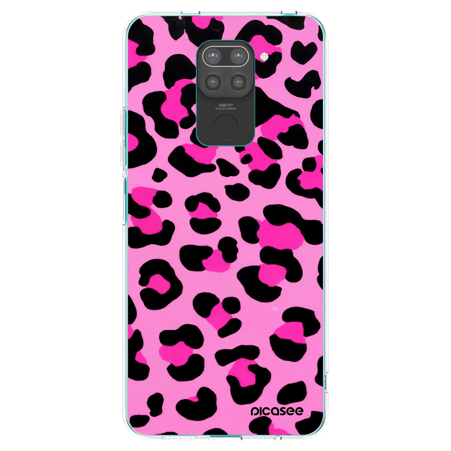 Picasee fekete szilikon tok az alábbi mobiltelefonokra Xiaomi Redmi Note 9 - Pink Tiger