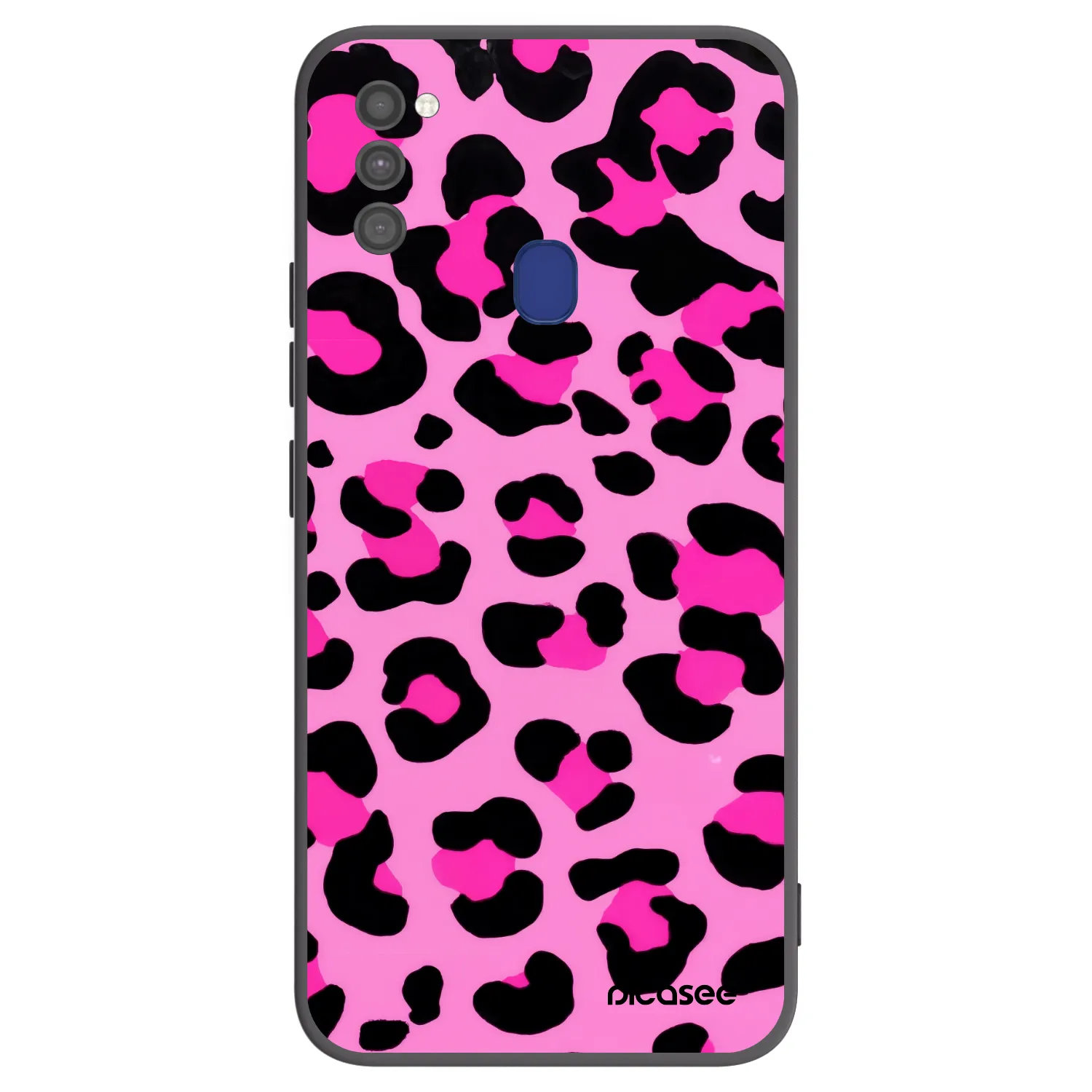 Picasee fekete szilikon tok az alábbi mobiltelefonokra Samsung Galaxy M21 M215F - Pink Tiger