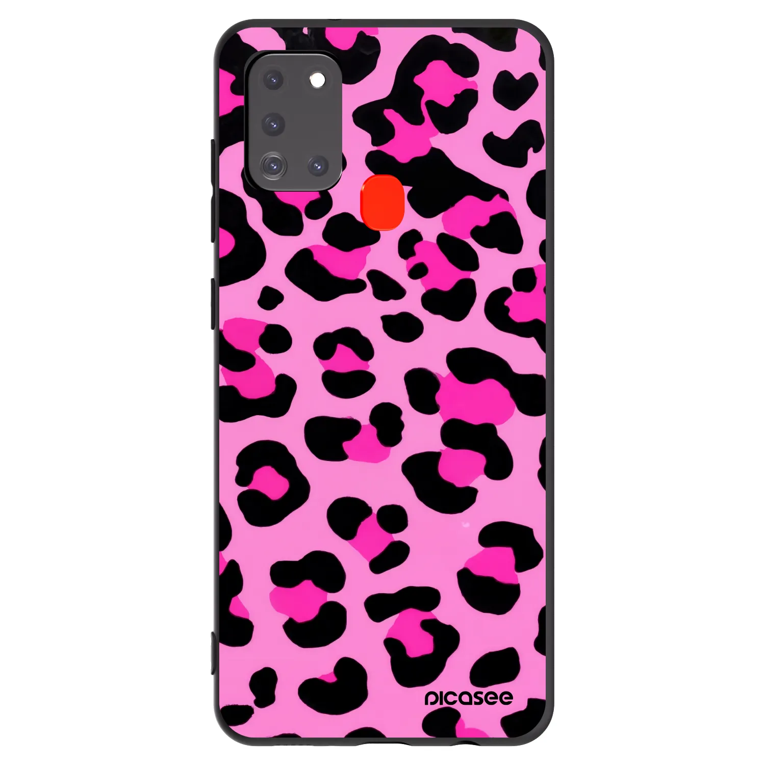 Picasee fekete szilikon tok az alábbi mobiltelefonokra Samsung Galaxy A21s - Pink Tiger