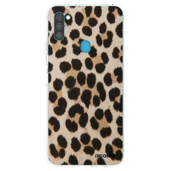 Picasee átlátszó szilikon tok az alábbi mobiltelefonokra Samsung Galaxy M11 - Brown Tiger