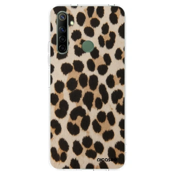 Picasee átlátszó szilikon tok az alábbi mobiltelefonokra Realme 6i - Brown Tiger