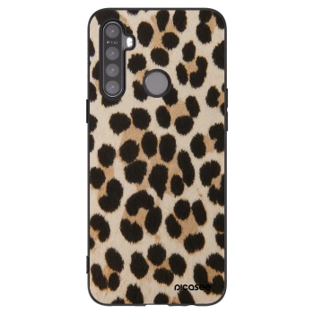 Picasee fekete szilikon tok az alábbi mobiltelefonokra Realme 6i - Brown Tiger
