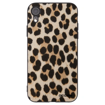 Picasee fekete szilikon tok az alábbi mobiltelefonokra Apple iPhone XR - Brown Tiger
