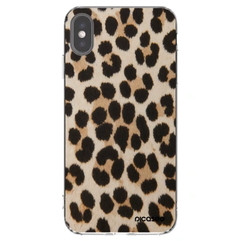 Picasee átlátszó szilikon tok az alábbi mobiltelefonokra Apple iPhone XS Max - Brown Tiger
