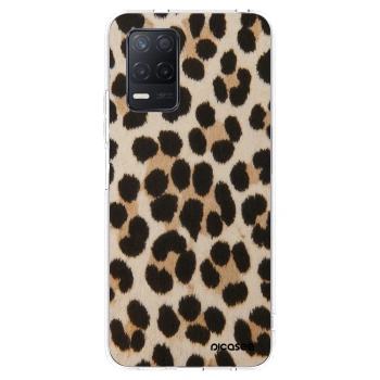 Picasee átlátszó szilikon tok az alábbi mobiltelefonokra Realme 8 5G - Brown Tiger