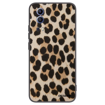 Picasee fekete szilikon tok az alábbi mobiltelefonokra Vivo Y52 5G - Brown Tiger