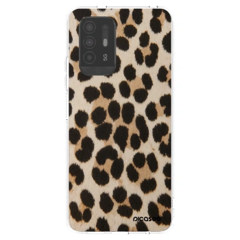 Picasee átlátszó szilikon tok az alábbi mobiltelefonokra OPPO A94 5G - Brown Tiger
