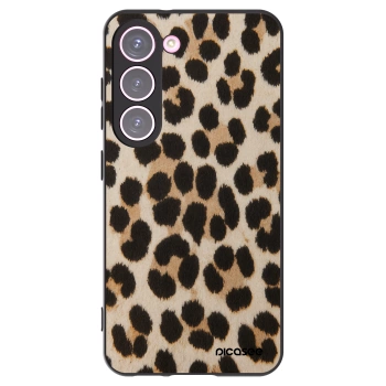 Picasee fekete szilikon tok az alábbi mobiltelefonokra Samsung Galaxy S23 5G - Brown Tiger