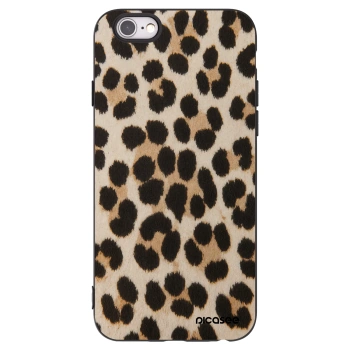 Picasee fekete szilikon tok az alábbi mobiltelefonokra Apple iPhone 6/6S - Brown Tiger