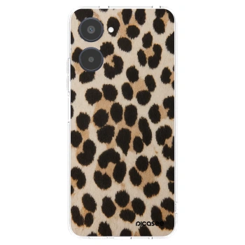 Picasee átlátszó szilikon tok az alábbi mobiltelefonokra Realme 10 4G - Brown Tiger