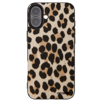 Picasee fekete szilikon tok az alábbi mobiltelefonokra Apple iPhone 16 Plus - Brown Tiger