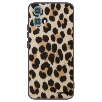 Picasee fekete szilikon tok az alábbi mobiltelefonokra Motorola Moto G34 5G - Brown Tiger