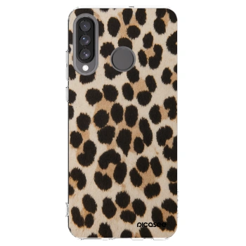 Picasee átlátszó szilikon tok az alábbi mobiltelefonokra Huawei P30 Lite - Brown Tiger