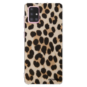 Picasee átlátszó szilikon tok az alábbi mobiltelefonokra Samsung Galaxy A71 A715F - Brown Tiger