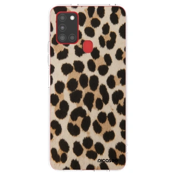 Picasee átlátszó szilikon tok az alábbi mobiltelefonokra Samsung Galaxy A21s - Brown Tiger