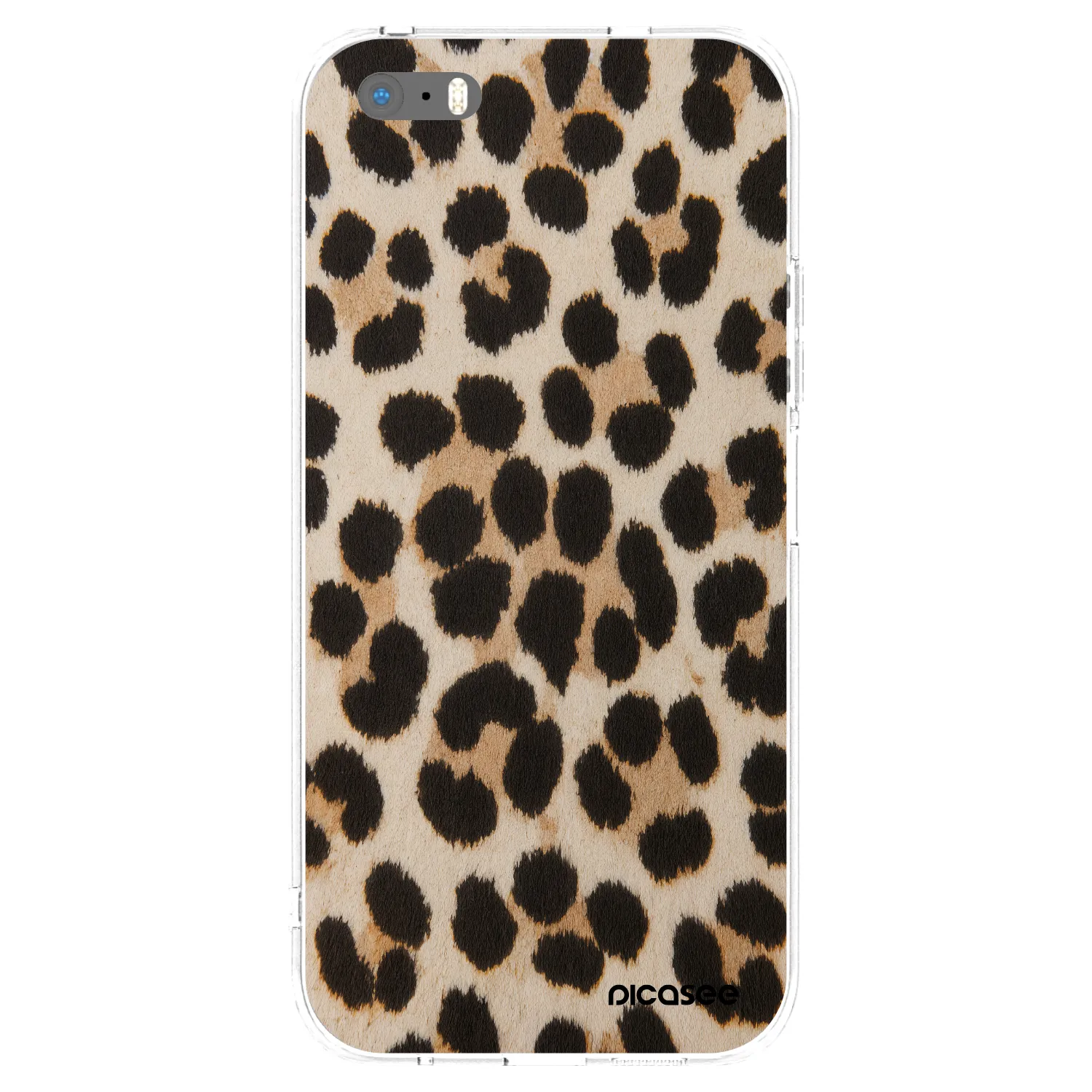 Picasee átlátszó szilikon tok az alábbi mobiltelefonokra Apple iPhone 5/5S/SE - Brown Tiger